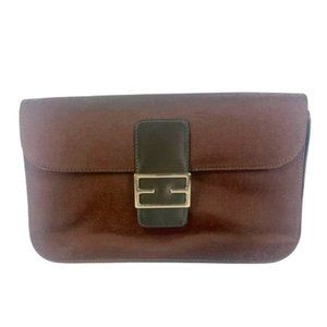 Vintage Leather Brown Purse, Made in Qatar